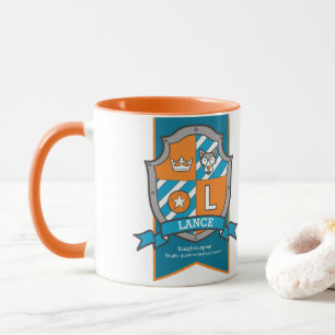 Lettre L tasse nommée orange de lance de