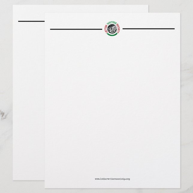 Lettre Lettres en-tête de la Société des Écrivains (Devant / Derrière)