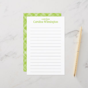 Lettre Lime verte Plaid Papier Papier Papier