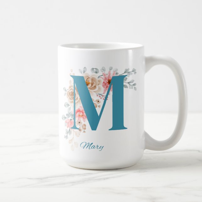Lettre M de Mug Café Personnalisée (Droite)