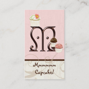 Lettre M Monogram Dessert Boulangerie Cartes de vi