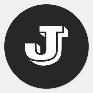 LETTRE MAJUSCULE J GRANDS Stickers Ronds par Janz