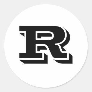 LETTRE MAJUSCULE R GRANDS Stickers Ronds par Janz