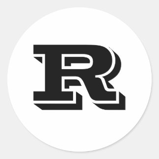 LETTRE MAJUSCULE R GRANDS Stickers Ronds par Janz