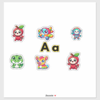 Lettre mignonne A Stickers À Thème - Amusants & Co