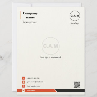 Lettre Modèle de papier à en-tête élégant pour les marque