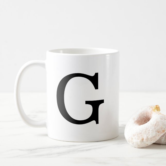 Lettre monogramme G Mug classique, 11 oz (Avec donut)