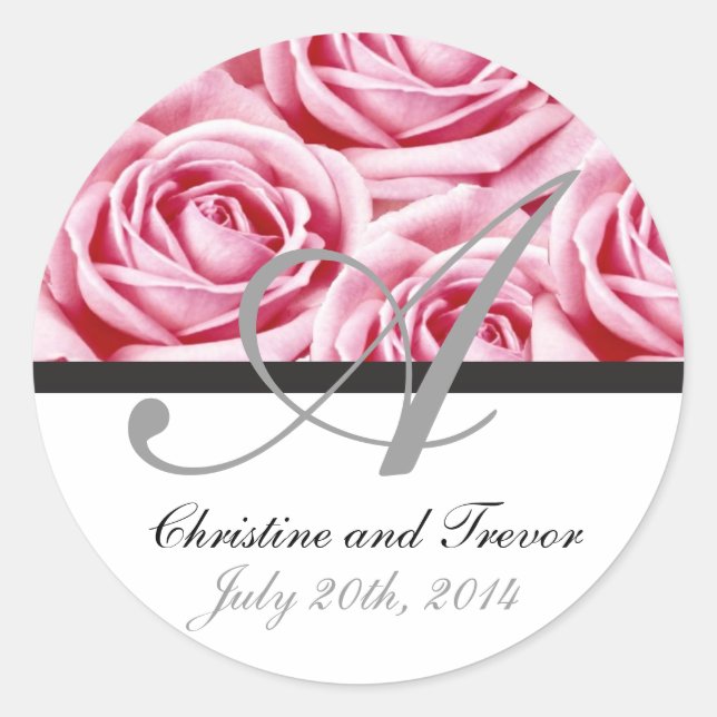 LETTRE MONOGRAPHIQUE A Sticker Roses Roses Roses R (Devant)