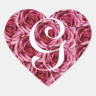 LETTRE MONOGRAPHIQUE G Sticker Roses Roses Roses R