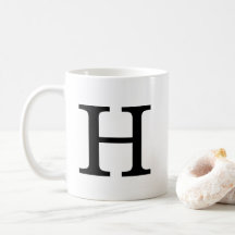 Lettre monographique H Mug classique, 11 oz