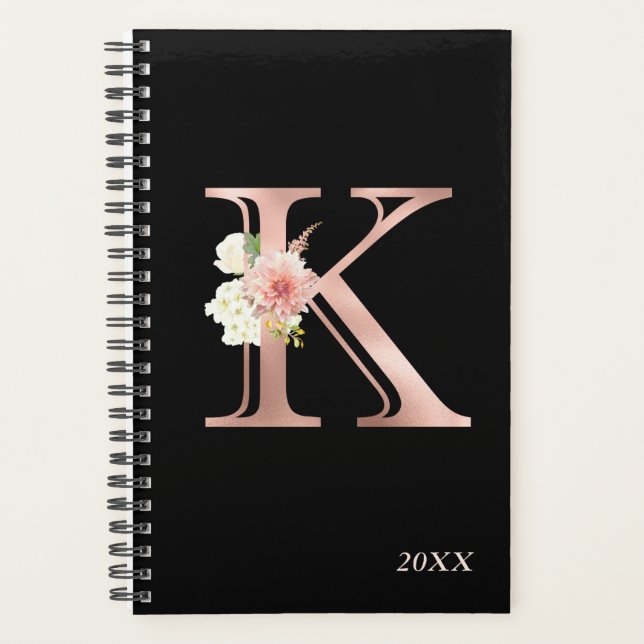LETTRE MONOGRAPHIQUE MONOGRAPHIQUE ANNUELLE rose D (Devant)