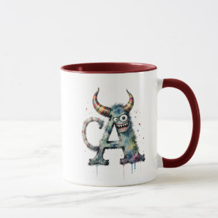 Lettre Monster A Mug - Drôle Alphabet Coffee Cup