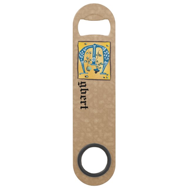 LETTRE MOYENNE Florale Illuminée E MONogramme (Devant)