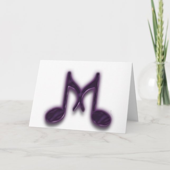 Lettre musicale de "M" (Devant)