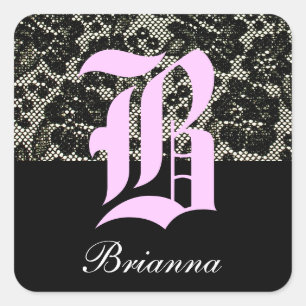LETTRE NOIRE ET BLANCHE MONOMOBILE B Sticker