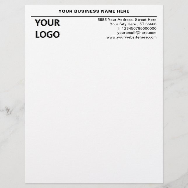 Lettre Nom de l'entreprise Logo d'informations en-tête du (Devant)