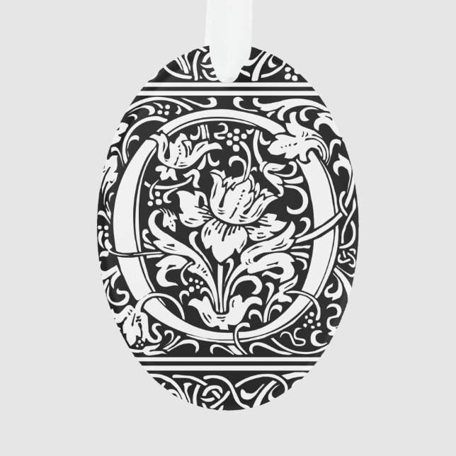 Lettre O Monogramme Médiéval Art Nouveau (dos)