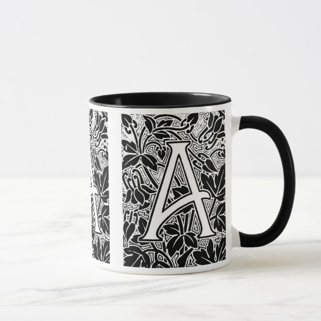 Lettre orange "A" Mug (Droite)