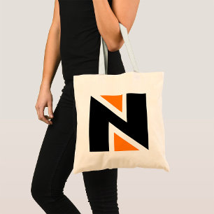 Lettre orange Et Noire N Sac fourre-tout