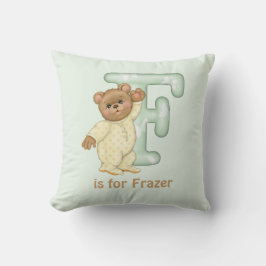 LETTRE OREILLE EN TÊTE F Coussin DE MONogramme