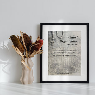 Lettre Organisation religieuse en-tête de l'horloge Vinta