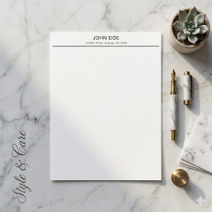 Lettre Papier à en-tête de bureau personnalisé minimalist