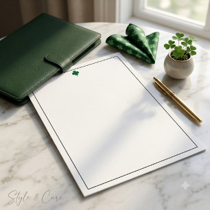 Lettre Papier à en-tête élégant à 4 feuilles de trèfle