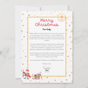 Lettre Père Noël personnalisée Carte de Noël pour 