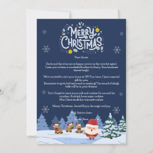 Lettre Père Noël personnalisée Carte de Noël pour 