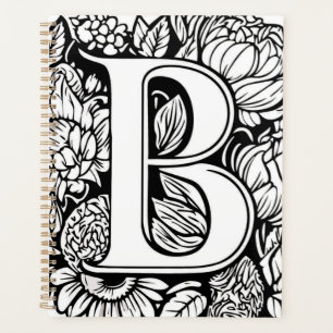 LETTRE PERSONNALISÉE B MOTEUR DE tatouage Floral