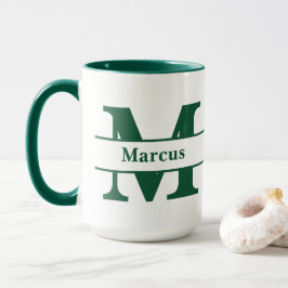Lettre personnalisée et tasse de nom