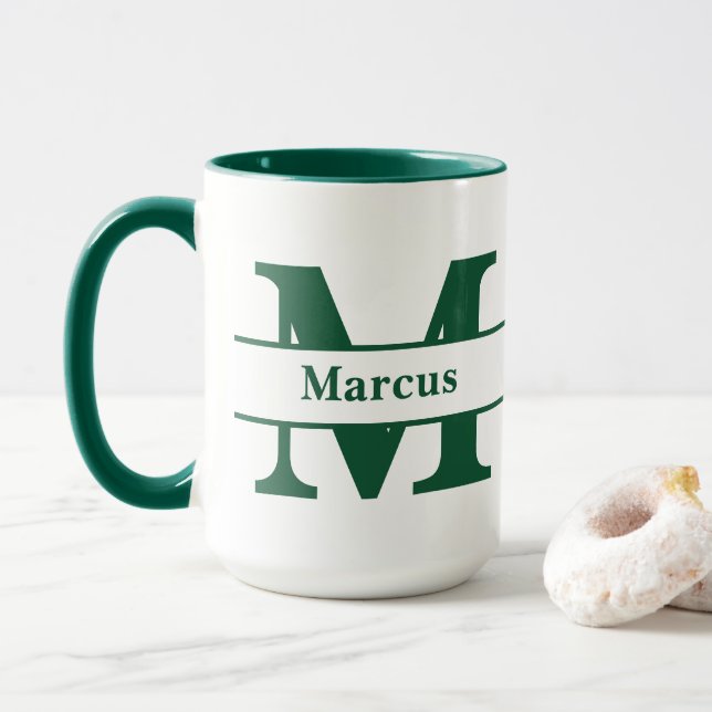 Lettre personnalisée et tasse de nom (Avec donut)