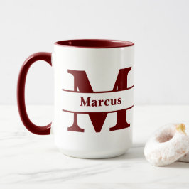 Lettre personnalisée et tasse de nom