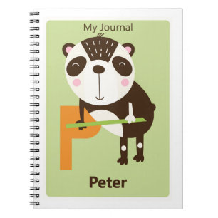 Lettre personnalisée P   Journal pour enfants Ours