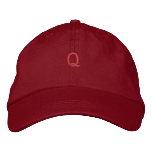 Lettre Q Monogramme imprimé Casquette brodé initia