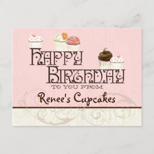 Lettre R Bonne Anniversaire Cupcake Business Carte