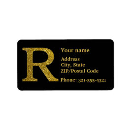 Lettre R Monogramme Étiquette de adresse Parties s