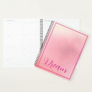 Lettre rose brillante "Dream" rose rayonnant