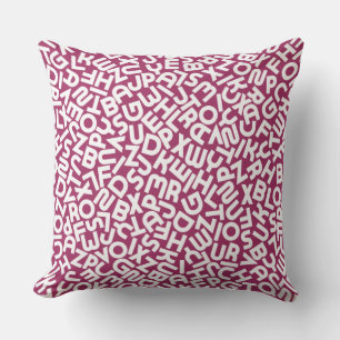 Lettre rouge magenta Coussin animalThon