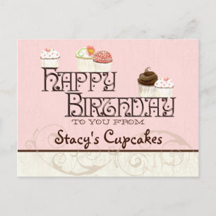 Lettre S Bonne Anniversaire Cupcake Business Carte