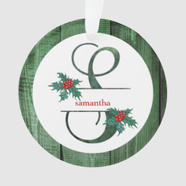 *~* Lettre S Rustic Christmas PHOTO Wood AP44