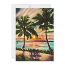 LETTRE SAISONNIÈRE tropicale Carte de vacances