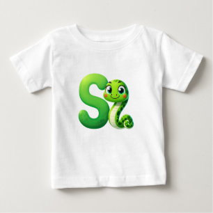 Lettre serpent S T-shirt bébé