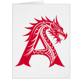 LETTRE STYLE Dragon A, Alphabet Dragon, Monogramme