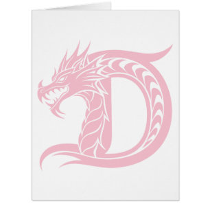 LETTRE STYLÉE D Dragon, Alphabet Dragon, Monogramm