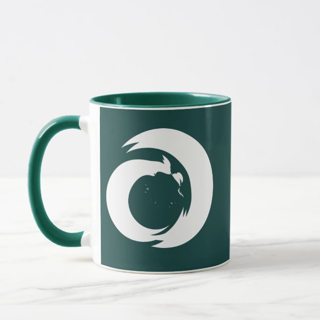 Lettre stylisée "A" Monogramme Mug d'art moderne (Gauche)