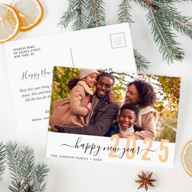 Lettre tendance Carte de vœux Nouvel An (Créateur téléchargé)