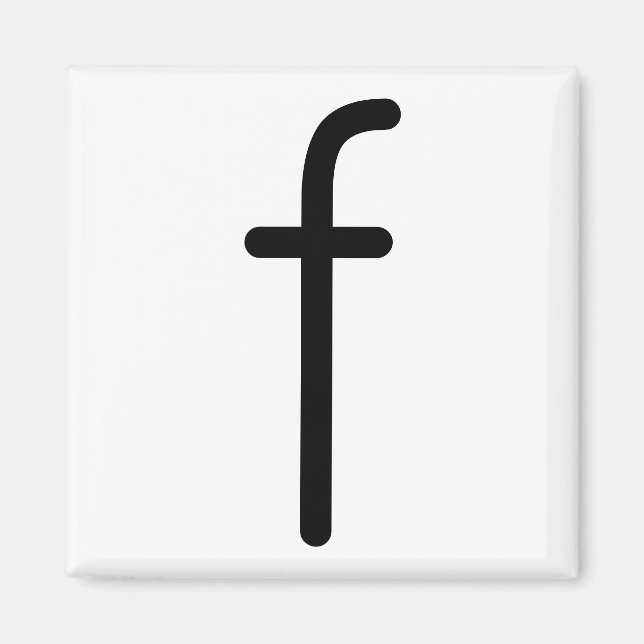 Lettre titre "f" aimant (Devant)