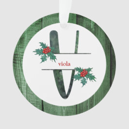 *~* Lettre V Rustic Christmas PHOTO Wood AP44