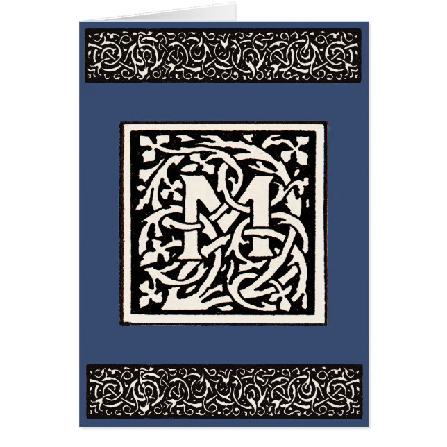 LETTRE vintage M ART NOUVEAU (Devant)
